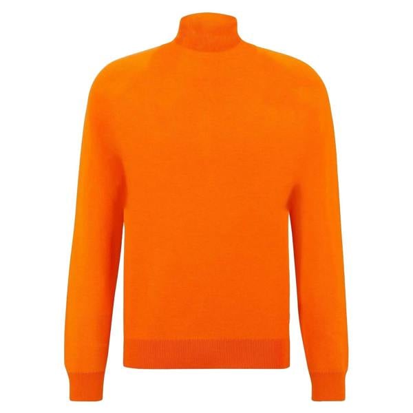 Boss Unisex Adult Fine Knit Regular Sweater Top - Bright Orange - 