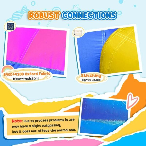 5 in 1 Bouncy Castle, with Blower, for Ages 3-8 Years - Multicoloured
