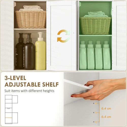 Wyld Haus Morale Slim Bathroom Storage Cabinet With Integrated Sensor Lighting White