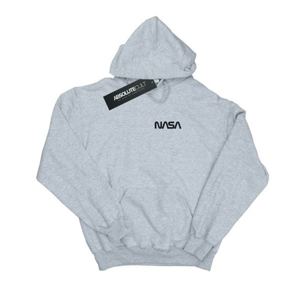 NASA Mens Modern Logo Chest Hoodie - Sports Grey