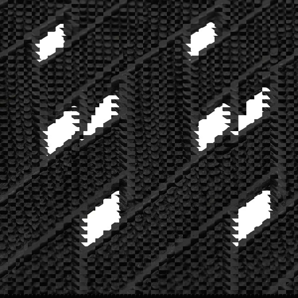 JVL Lattice Scraper Rubber Studs Doormat, 40x70cm, Black