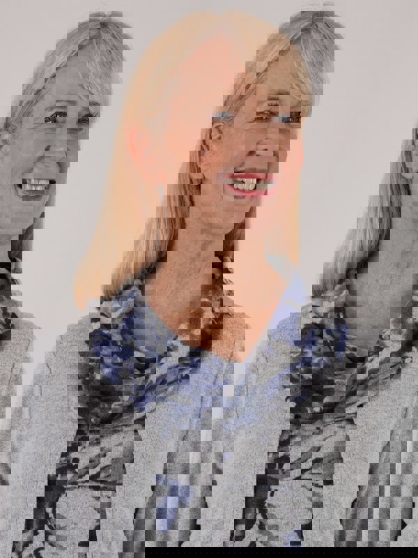 TIGI-Wear Blur Floral Mock Cowl Neck Top