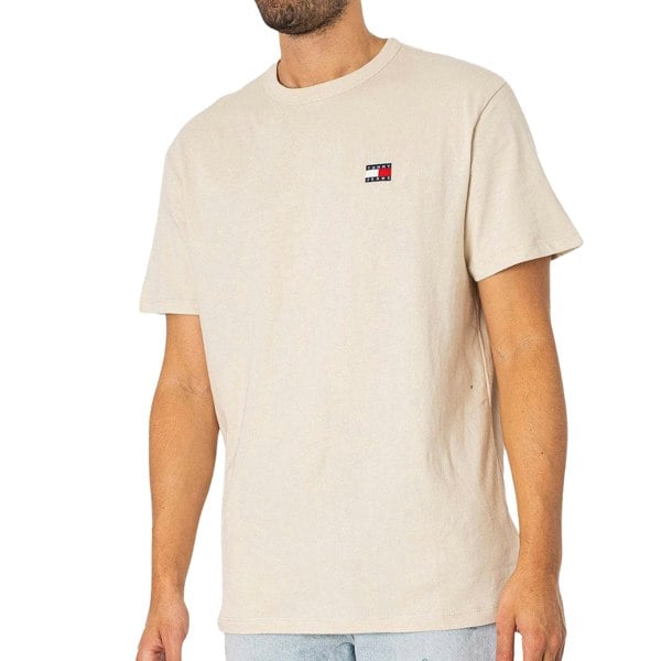 Tommy Hilfiger Tommy Jeans Reg Logo Badge T-Shirt Newsprint