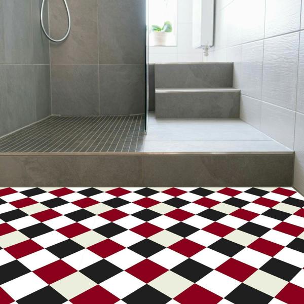 WALPLUS WFS6025 - Victorian Diamond Tiles Floor Stickers 120cm x 60 cm