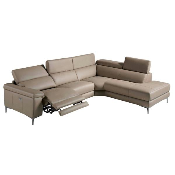 Angel Cerdá Relax corner sofa in mink leather 6042/6043