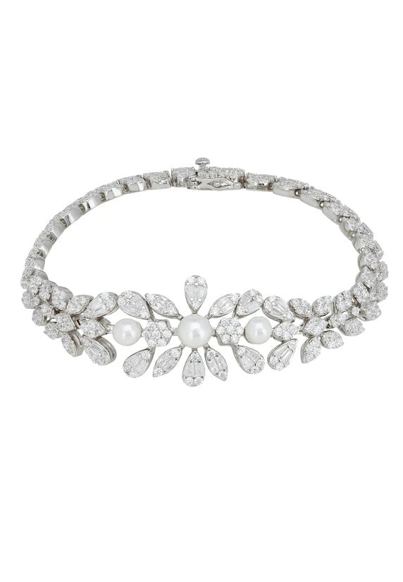 Latelita Empress Pearl Petal Tennis Bracelet