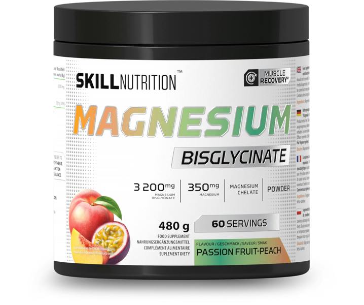 Skill Nutrition Magnesium Bisglycinate Powder, Passion Fruit-Peach - 480g