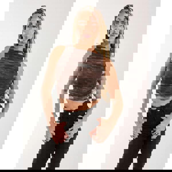 Pink Vanilla Ruched Racer Top