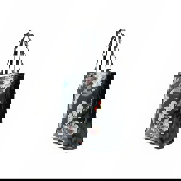 Kitise Patent Floral Butterfly Spacious Tote Shoulder Bag