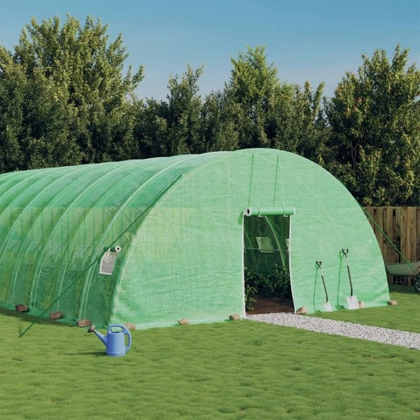 Berkfield Greenhouse with Steel Frame Green 48 m�__ 8x6x2.85 m