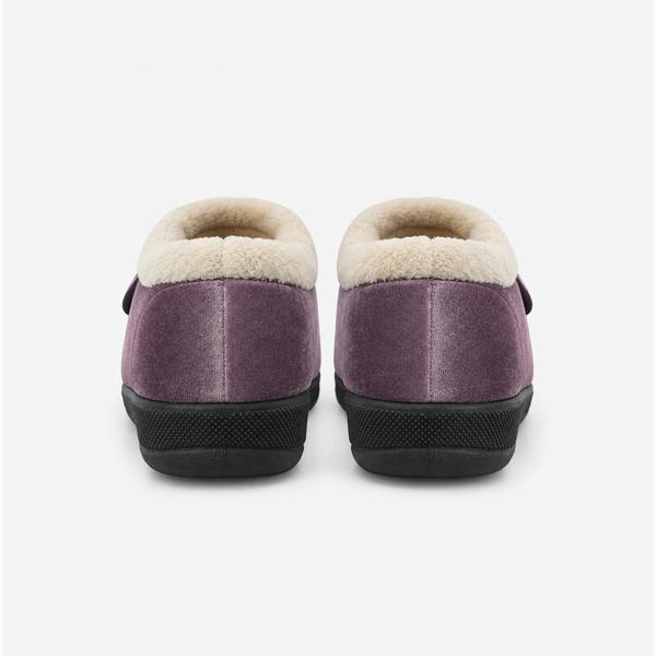 Jo & Joe MATILDA Touch Fasten Slippers   in  Purple