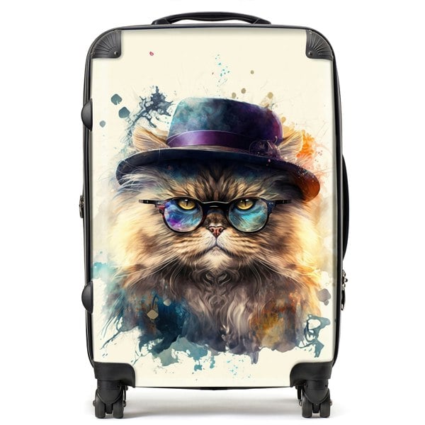 Warren Reed Persian Cat Splashart Suitcase