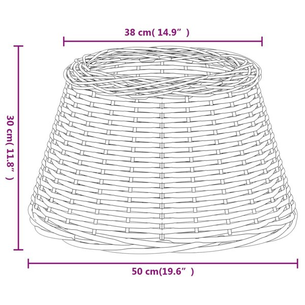 Berkfield Lamp Shade Brown �_�”�_50x30 cm Wicker