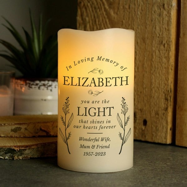 Personalised Memento Company Personalised In Loving Memory LED Candle
