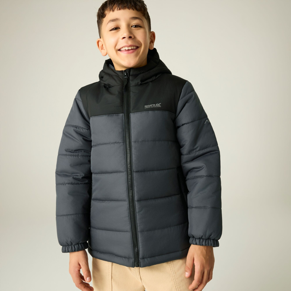Regatta Kids Lofthouse Padded Jacket - Black/Seal Grey