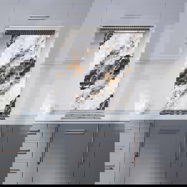 Warren Reed - Designer Exquisite White Marble Effect Kitchen Splashback