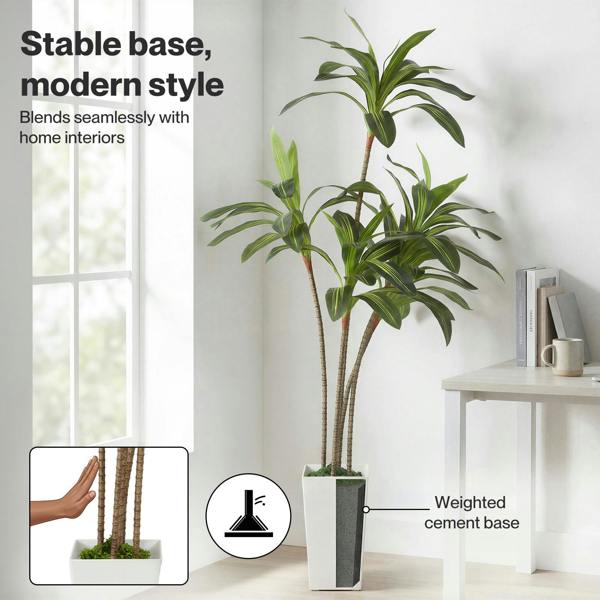 Levede Artificial Dracaena Tree 182cm Realistic Fake Plant with Pot Home Decor