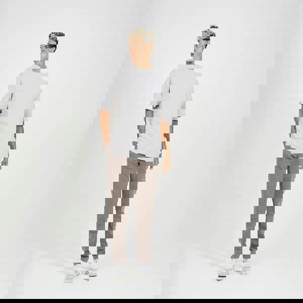 Brave Soul Taupe Straight Leg Open Hem Joggers - Taupe Image 3