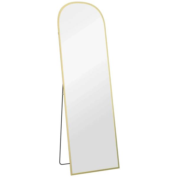 Bobobiy 162cm Aluminium Frame Standing Mirror - Gold
