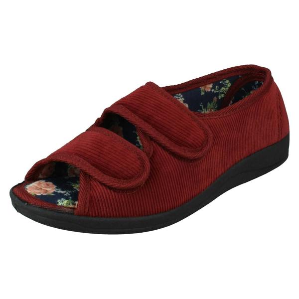 Four Seasons Ladies Four Seasons Floral Lined Slippers Mary