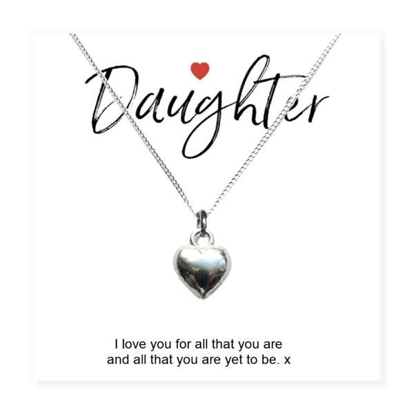 Aye Do Gifts Daughter Heart Necklace & Gift Card