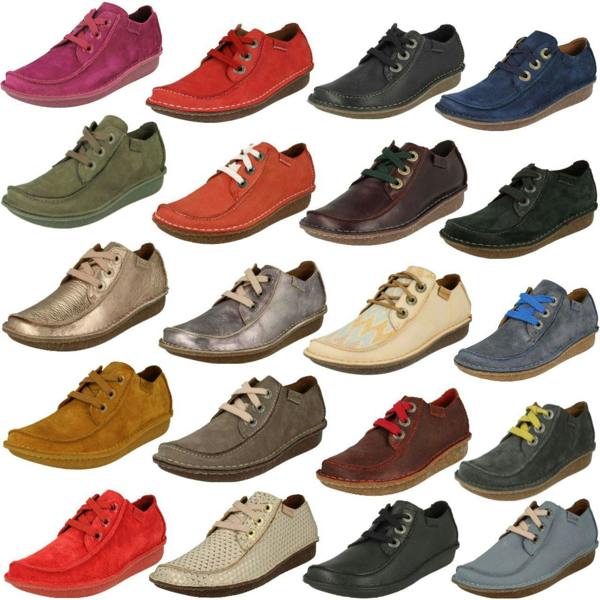 Clarks Ladies Clarks Comfortable Lace Up Flats Funny Dream