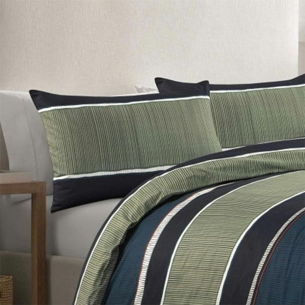 Nathan Olive & Navy Duvet Cover Set