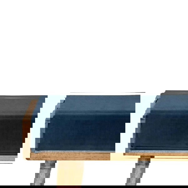 Artisan Furniture Teal Velvet Tray Style Footstool