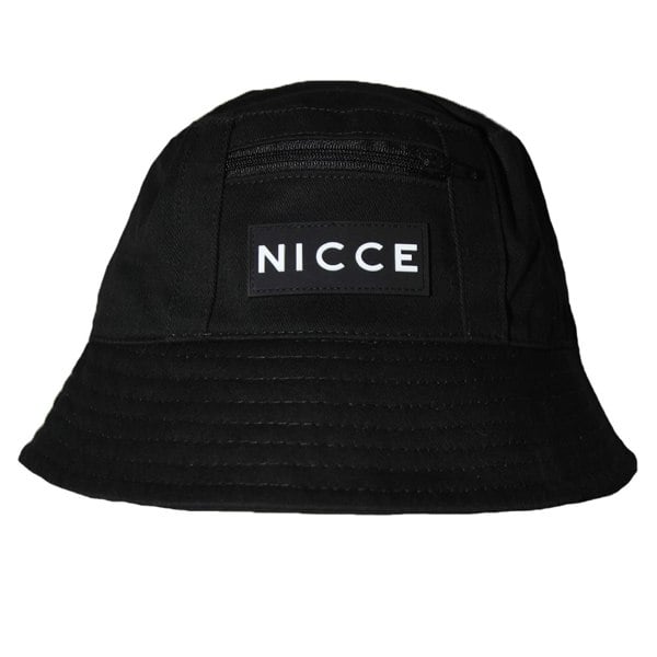 NICCE Unisex Adults Badge Bucket Hat - Black
