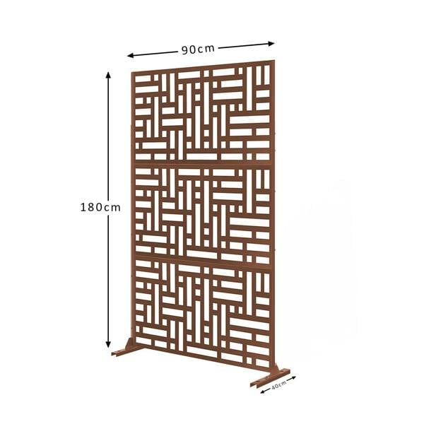 Nicoman Metal Indoor/Outdoor Privacy Screen 90cm x 180cm - Maze