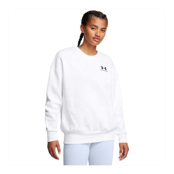 Under Armour Womens/Ladies Essential Fleece Sweatshirt - White/Black - 