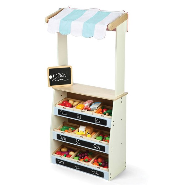 Tidlo Wooden 2 In 1 Shop And Theatre Playset