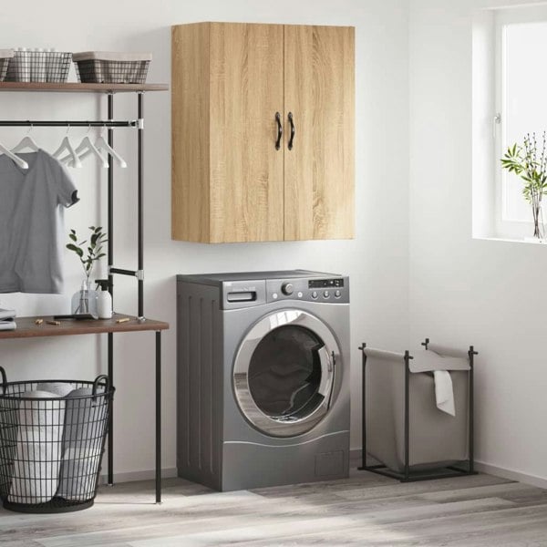 Berkfield Wall Mounted Cabinet Sonoma Oak 69.5x34x90 cm Engineered Wood