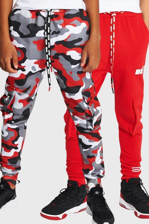 Beat Boyz Club Cargo Joggers 2 Pack - Red