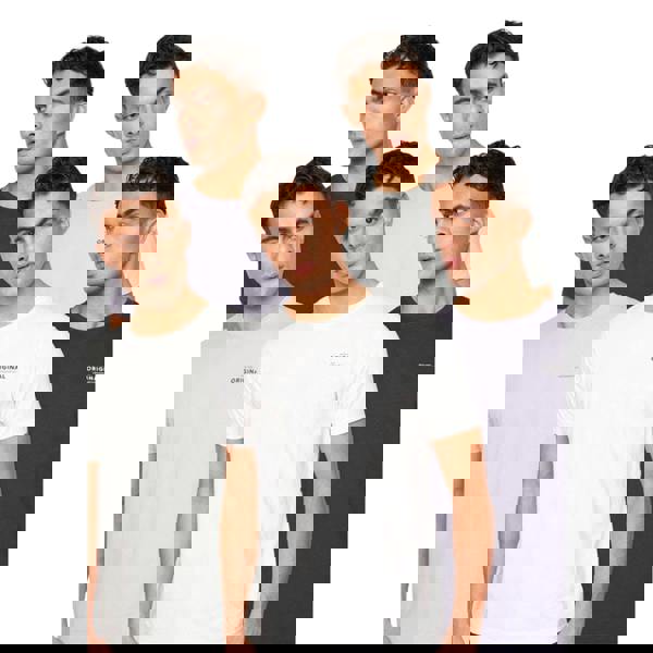 Crosshatch Mens Bailtee T-Shirt (Pack of 5) - Navy/Blue/White - 