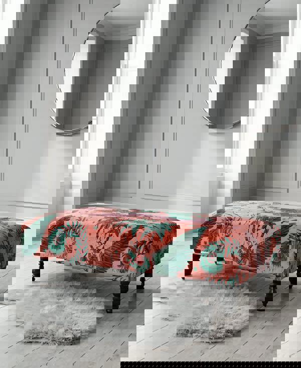 Made to measure available | contact us | Lynx Printed multicolour Fabric Footstool - ISTOOLS