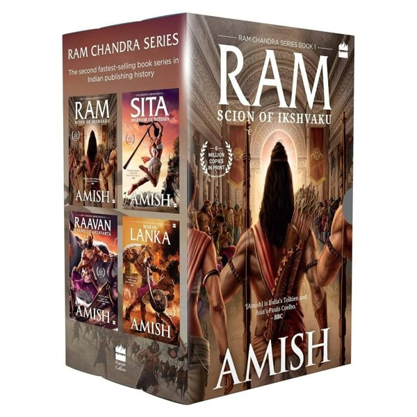 The Ram Chandra Series 4 Book Set by Amish Tripathi (Ram, Sita, Raavan, Warrior of Mithila)