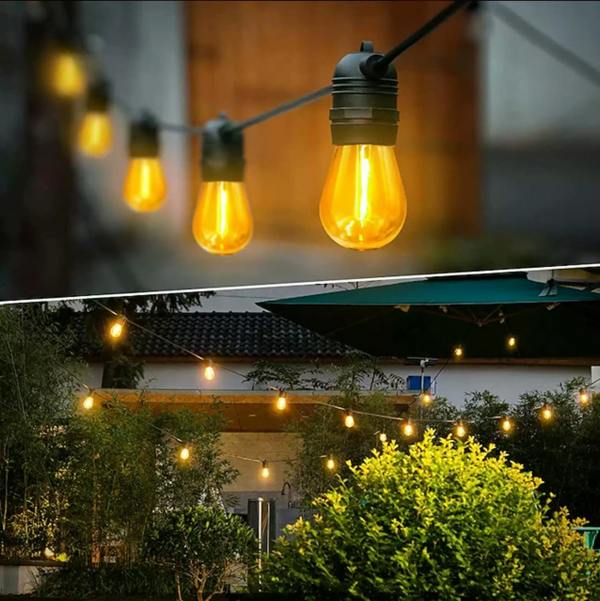 ENER-J 15m Fire Flame LED String Light Kit, Flickering Flame Bulb Effect