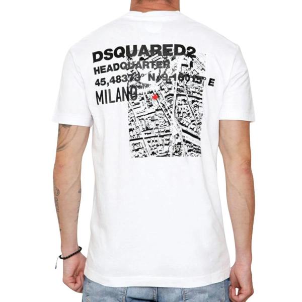 DSQUARED2 Cool Fit Headquarters White  T-Shirt S