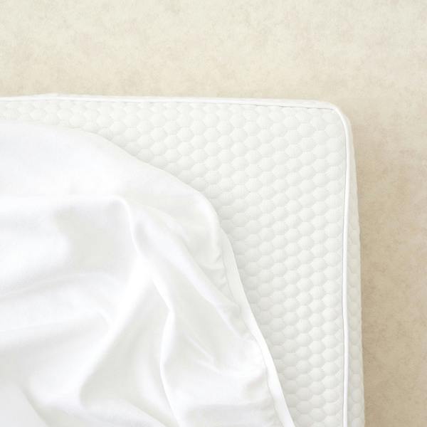 Premium Organic 100% Cotton Fitted Sheet to fit Nuna Sena Aire Travel Cot – 94 x 66cm - The Tiny Bed Company™