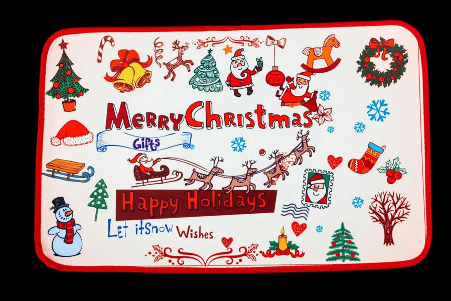 38.5 x 59cm Christmas Doormat with Soft Non-Slip Backing for Indoor and Outdoor Entrances image 6
