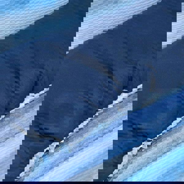 Smart Living Luxury Hotel Quality Reversible Ribbed Velvet Duvet Cover with Pillowcases - Blue