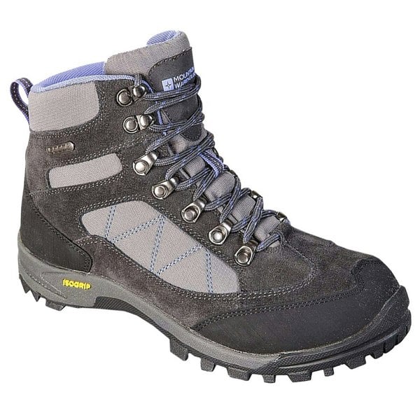 Mountain Warehouse Womens/Ladies Storm Suede Walking Boots - Grey/Charcoal/Purple