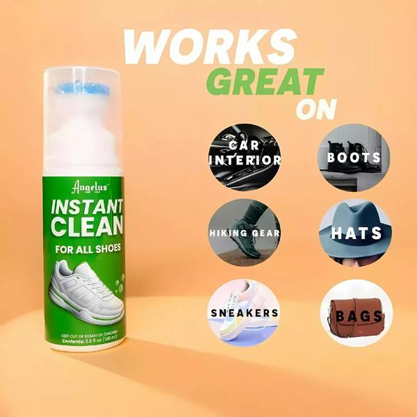 Angelus Instant Clean Gel - With Scrub Cap On-the-Go Spot Cleaner 3.3oz