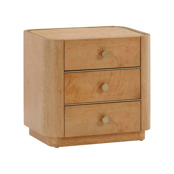 Furniture Edit Abigail Natural Birdseye Maple Nightstand