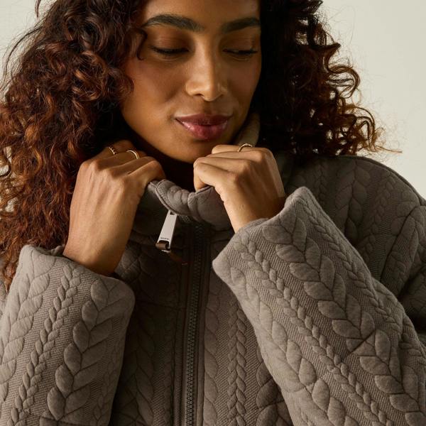 Regatta Womens/Ladies Amaryl Cable Knit Padded Jacket - Mocha - 