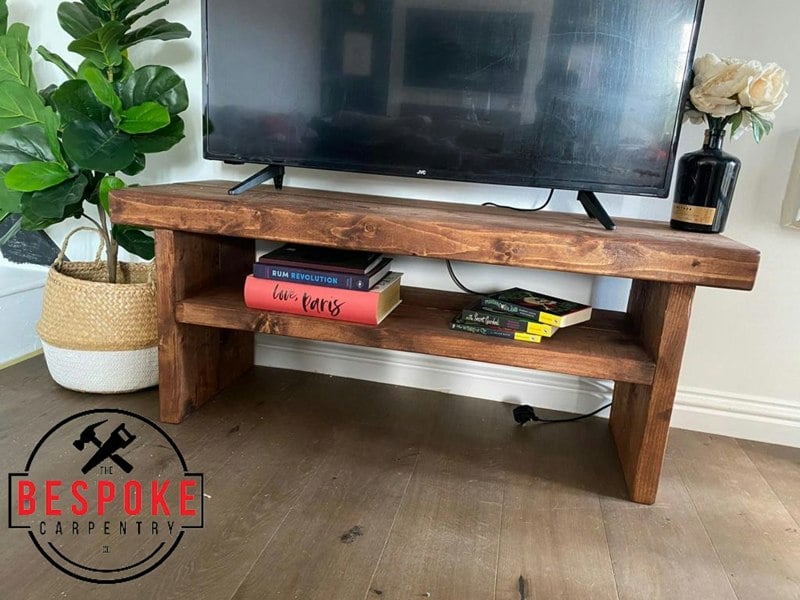 The Bespoke Carpentry Co Rustic Bench with Storage / TV Unit