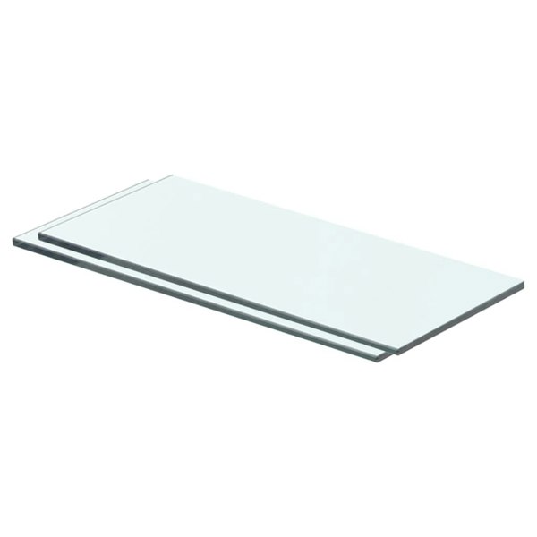 Berkfield Shelves 2 pcs Panel Glass Clear 40x12 cm