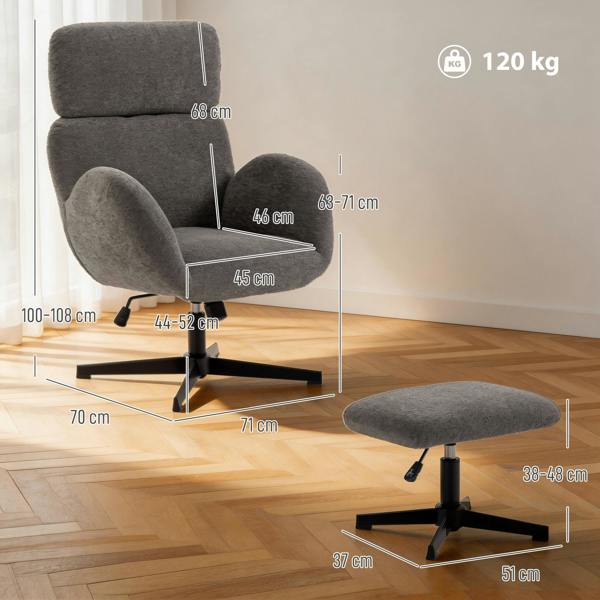Accent Chair with Ottoman