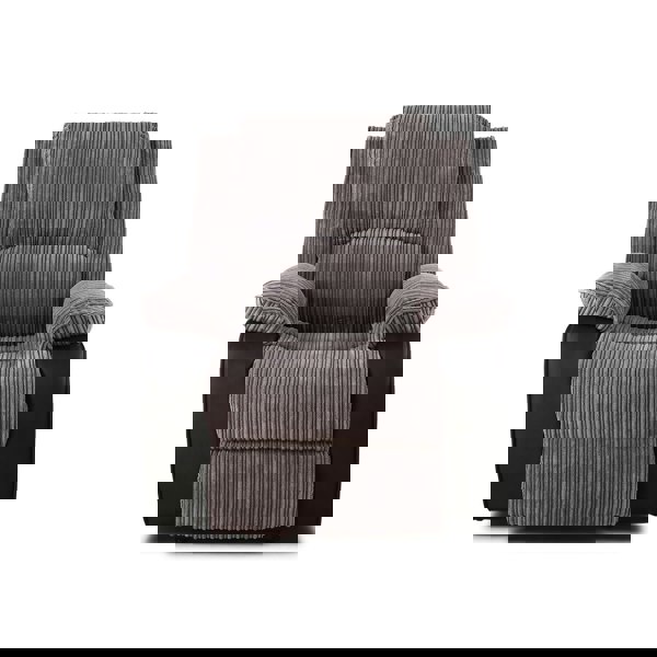 Preston Jumbo Cord Manual Recliner Armchair in Grey